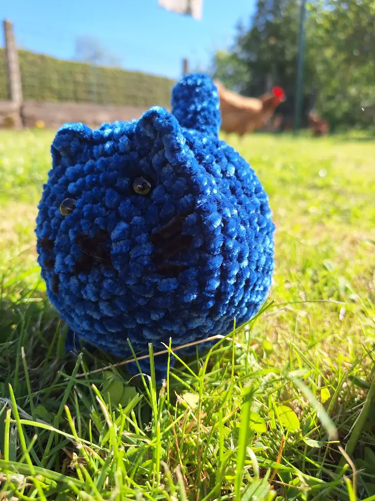 Chat rond en crochet