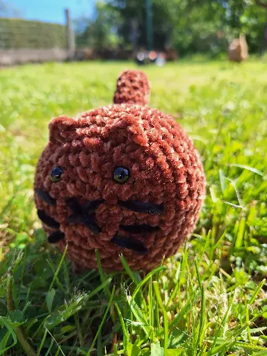 Chat rond en crochet
